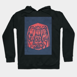 Illustration of the three wise men and baby Jesus Christ Hoodie